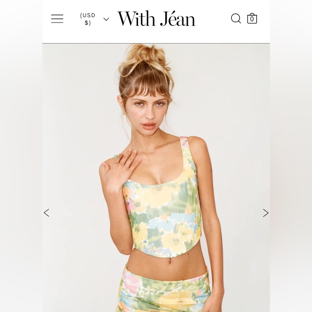 With jéan cindy corset top